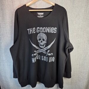 The Goonies Torrid "Never Say Die" Graphic Long Sleeve Womens Sz 4 Black Casual